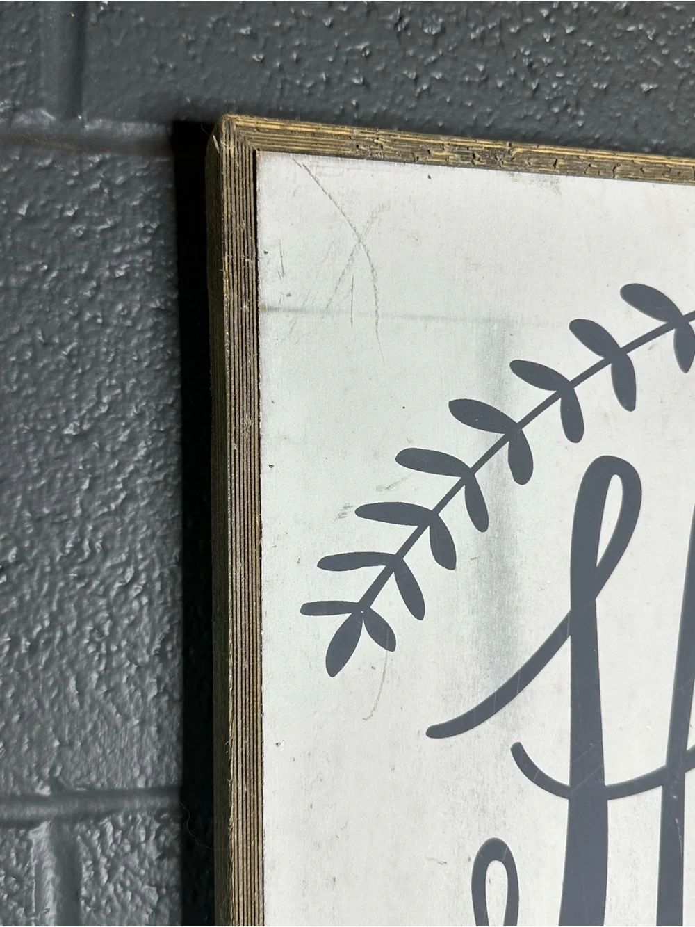 Hey Y'All Black and White Wall Sign w Brown Accent 16x23x1